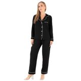 DoReMi Uzun Kollu Siyah Kadın Pijama Takım SİYAH S-M