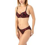 DoReMi ZEBRA DESENLİ SÜTYEN TAKIM KOYU BORDO 75