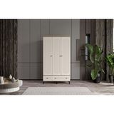 Doressa Cast Walnut 3 Kapılı Gardırop - Ceviz