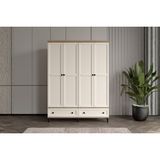 Doressa Duns Walnut 4 Kapılı Gardırop - Ceviz