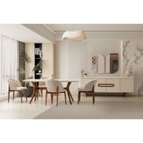 Doressa Fabby Modern Yemek Odası Takımı MDF Dikdörtgen 170x90 cm 6 Krem Sandalyeli