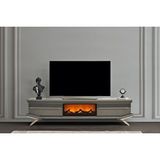 Doressa Home Asia Şömineli Tv Sehpası Gri