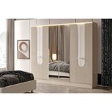 Doressa Home Casito 6 Kapılı Gardırop Krem