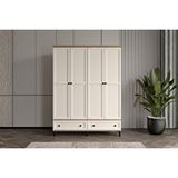 Doressa Home Duns Walnut 4 Kapılı Gardırop Ceviz
