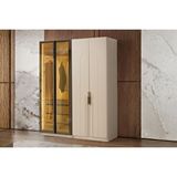 Doressa Home Falun 4 Kapılı Reflekte Camlı Gardırop Krem
