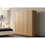 Doressa Home Folt Brown 4 Kapılı Gardırop Meşe