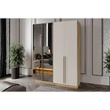 Doressa Home Kenz 4 Kapılı Reflekte Camlı Gardırop Krem