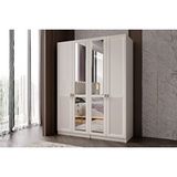 Doressa Home Lavita 4 Kapılı Aynalı Gardırop Krem