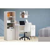 Doressa Home Loop Kitaplıklı Çalışma Masası Beyaz