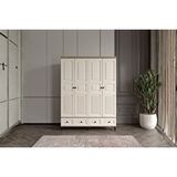 Doressa Home Merz Walnut 4 Kapılı Gardırop Ceviz
