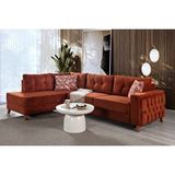 Doressa Home Milly Red Köşe Koltuk Takımı Kırmızı