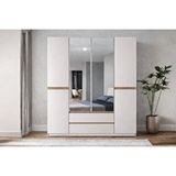 Doressa Home Neyla 4 Kapılı Gardırop Krem