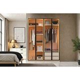 Doressa Home Novis 4 Kapılı Reflekte Camlı Gardırop Krem