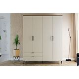 Doressa Home Palo 4 Kapılı Gardırop Krem