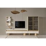 Doressa Home Riox Vitrinli Tv Ünitesi Krem