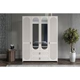 Doressa Home Solis 4 Kapılı Gardırop Krem