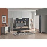 Doressa Home Thor Grey Çocuk Odası Takımı Antrasit - Beyaz