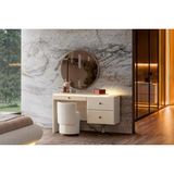Doressa Marle Modern Tasarımlı Şifonyer Suntalam 3 Çekmeceli 123x45x79 cm Boyutlarında - Bej