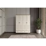 Doressa Merz Walnut 4 Kapılı Gardırop - Ceviz