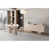 Doressa Modern Tasarımlı Yemek Odası Takımı Yonga Levha Malzemeden 6 Sandalyeli 170x90 cm - Bej