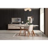 Doressa Sands Modern Yemek Odası Takımı Suntalam Malzeme Dikdörtgen Şekil 154x90 cm - Krem