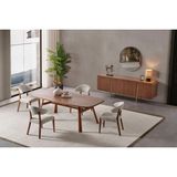 Doressa Vion Walnut Yemek Odası Takımı - Açık Kahverengi