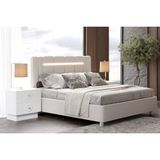 Doressa Zeren White Bazalı Karyola - 160 x 200 - Beyaz