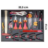 Dorf 31 Parça Dolu Eva Seti Segman Pense Çekiç Alyan Anahtar Seti Takım Arabası Içeriği 55,5cm x 41CM