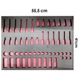 Dorf 55 Parça Lokma Seti Havalı Yıldız Torx Boş Eva Seti Takım Içeriği 55,5cm x 41CM