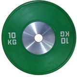 DORF Olimpik IWF standartlarında metal çerçeveli Renkli kauçuk Müsabaka Plakası (10 KG)
