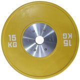 DORF Olimpik IWF standartlarında metal çerçeveli Renkli kauçuk Müsabaka Plakası (15 KG)