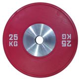 DORF Olimpik IWF standartlarında metal çerçeveli Renkli kauçuk Müsabaka Plakası (25 KG)