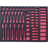 Dorf Takım Arabası Içi Düzenleyici Boş Eva Organizer Havalı, Torx Uzun ve Twist Lokmalar Için 72 Adet Bölmeli Sünger 55,5cm x 41 cm