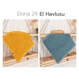 Doria El Havlusu 2'li Sarı & Koyu Yeşil