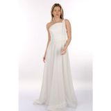 DORİDORCA Tek Omuz Kendinden Desenli Maxi Boy Kadın Abiye Elbise 2246026