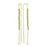 Dorikalı 14K Sarı Gold 7,0 cm Altın Küpe