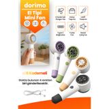 Dorimo Şarjlı El Tipi Mini Fan Turbo Vantilatör 6 Kademeli Sessiz Type-C Taşınabilir Fan