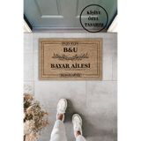 Dormot Dekoratif Dijital Paspas Kişiye Özel Hoşgeldiniz Güle GüleTasarım Kapı Önü Paspası 70x45cm