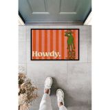 Dormot Dekoratif Dijital Paspas Kişiye Özel Tasarım Howdy Pembe Kapı Önü Paspas 70x45cm