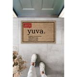 Dormot Dekoratif Dijital Paspas Kişiye Özel Tasarım Lügat365 Yuva Kapı Önü Paspası 70x45cm