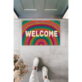 Dormot Dekoratif Dijital Paspas Kişiye Özel Tasarım Welcome Varyasyon Kapı Önü Paspas 70x45cm