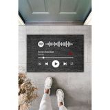 Dormot Home Kendin Tasarla Kişiye Özel Spotify Şarkı Barkodlu Kapı Önü Paspası