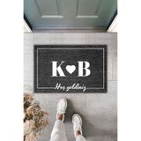 Dormot Home Modern Dijital Baskı Paspas - Kişiye Özel Tasarım 70x45cm - Yeni Evlenecekler Kapı Önü Paspası
