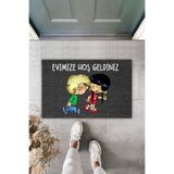Dormot Home Modern Dijital Baskı Paspas - Siyah Yeni Chen ve Cedric - Kapi Onu Paspasi