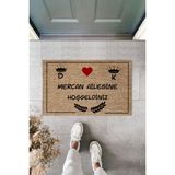 Dormot Home Modern Dijital Baskılı - Kişiye Özel Tasarım Paspaslar - Kapı Önü Paspası - 45 x 70 cm - Açık Kahve