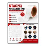 DORNEX ELEKTRONİK NTAG213 NFC KODLANABİLİR KİLİTSİZ YAPIŞKANLI 25MM AKILLI ETİKET-20 ADET