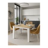 dorpek Darlen Yemek Masası 110 cm 2-4 Kişilik Yemek Masası Beyaz - Safir
