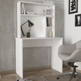 Dorpek Harris Raflı Arka Panelli Çalışma Masası Beyaz - 90 x 45 cm