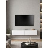 Dorpek Jorah Modern Tasarımlı Beyaz TV Sehpası Suntalam Malzemeden 135 cm Genişlikte