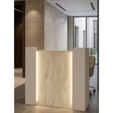 Dorpek Passione Ledli Karşılama Bankosu Kumtaşı - Traverten - 114x110 - Gri